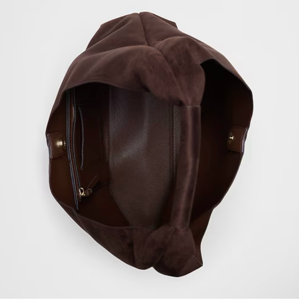 Banana Republic Dark Brown Faux Suede/Leather Hobo Bag - Picture 4 of 10